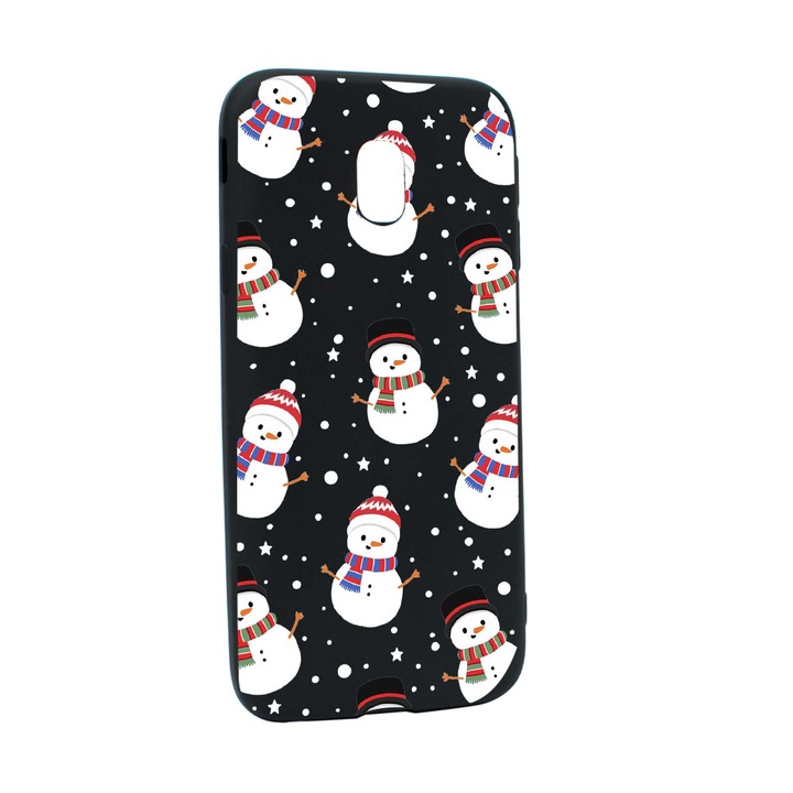 Husa de protectie Craciun, Christmas Snowman pentru Samsung Galaxy J7 2018, rezistenta la uzura, anti-alunecare, din silicon Premium, B351