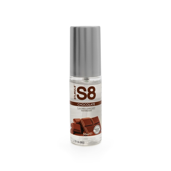 Lubrifiant S8 Lube Chocolate, cu aroma de ciocolata, pe baza de apa, 50 ml