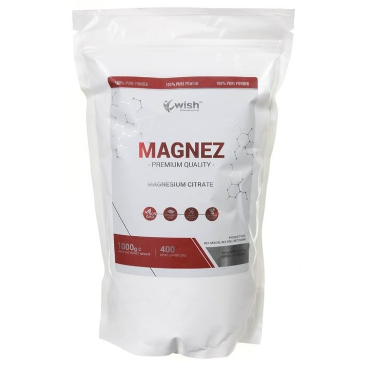 Supliment alimentar Wish Citrat praf de magneziu - 1000 g