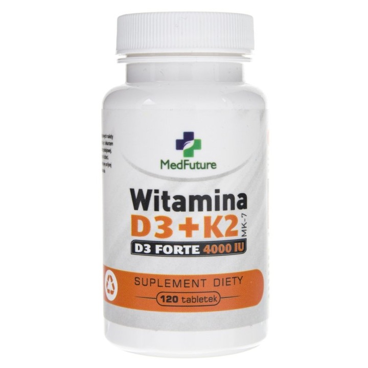 Supliment alimentar MedFuture Vitamina D3 + K2 Forte - 120 comprimate