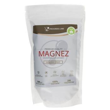 Supliment alimentar Progress Labs Citrat de magneziu pulbere - 500 g Supliment alimentar Progress Labs Citrat de magneziu pulbere - 500 g