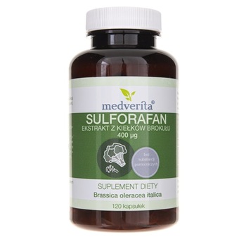 Supliment alimentar Medverita Sulforafan 400 pg - 120 capsule Supliment alimentar Medverita Sulforafan 400 pg - 120 capsule