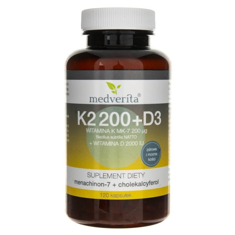 Supliment alimentar Medverita Vitamina K Vitamk7® 200 ug + D 2000 UI - 120 capsule