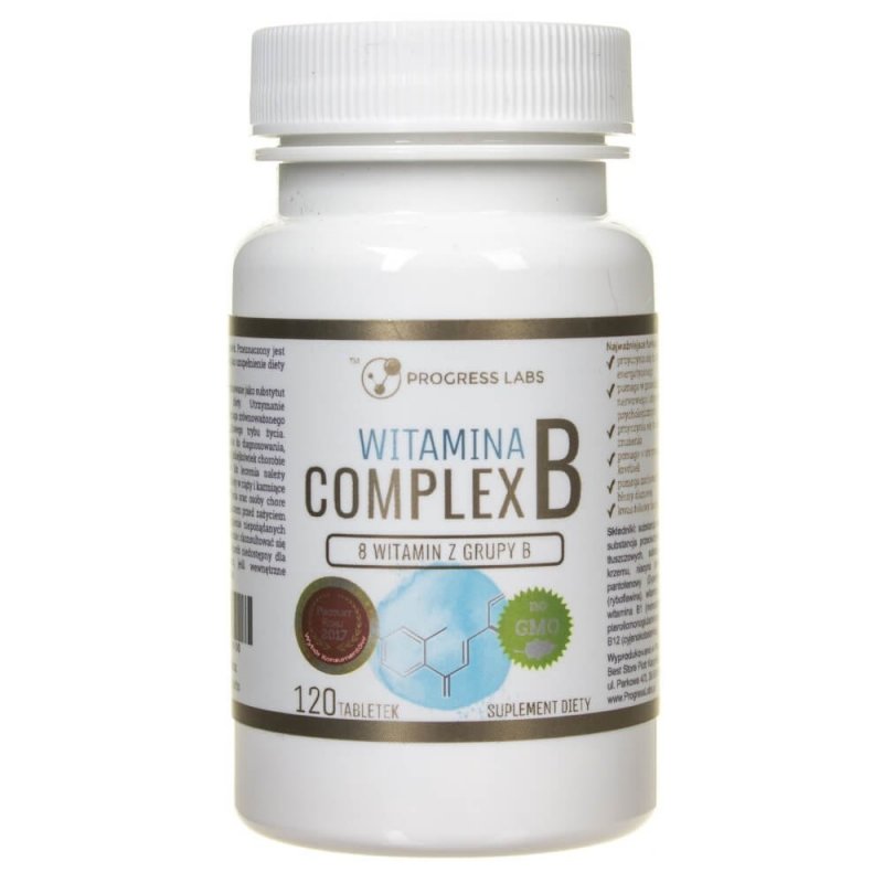 Supliment alimentar Complexul Vitamina B Progress Labs - 120 comprimate