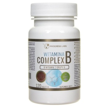 Supliment alimentar Complexul Vitamina B Progress Labs - 120 comprimate Supliment alimentar Complexul Vitamina B Progress Labs - 120 comprimate