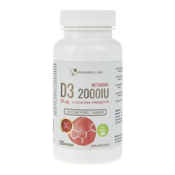 Supliment alimentar Progress Labs Vitamina D3 Forte 2000 UI - 120 capsule Supliment alimentar Progress Labs Vitamina D3 Forte 2000 UI - 120 capsule