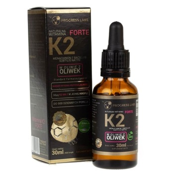 Supliment alimentar Progress Labs Vitamina K2 MK-7 FORTE in picaturi - 30 ml Supliment alimentar Progress Labs Vitamina K2 MK-7 FORTE in picaturi - 30 ml