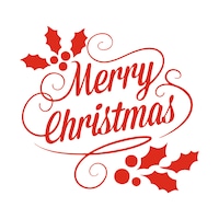 Sticker decorativ pentru Craciun, cu mesaj Merry Christmas, PVC autocolant, Rosu, 60 x 56 cm