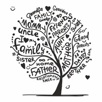 sticker decorativ modern pentru casa pom cu mesaje si texte pvc autocolant negru 110 x 98 cm imagen 55_0_
0