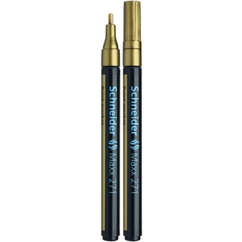 Marker cu Vopsea SCHNEIDER MAXX 271, Varf Mediu, Scriere de 1-2 mm, Culoare Aurie, Marker Colorat, Marker pentru Birou Marker cu Vopsea SCHNEIDER MAXX 271, Varf Mediu, Scriere de 1-2 mm, Culoare Aurie, Marker Colorat, Marker pentru Birou