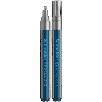 Marker cu Vopsea SCHNEIDER MAXX 270, Scriere de 1-3 mm, Culoare Argintie Marker cu Vopsea SCHNEIDER MAXX 270, Scriere de 1-3 mm, Culoare Argintie