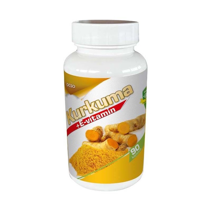 Curcuma + vitamina E, OCSO, 90 capsule