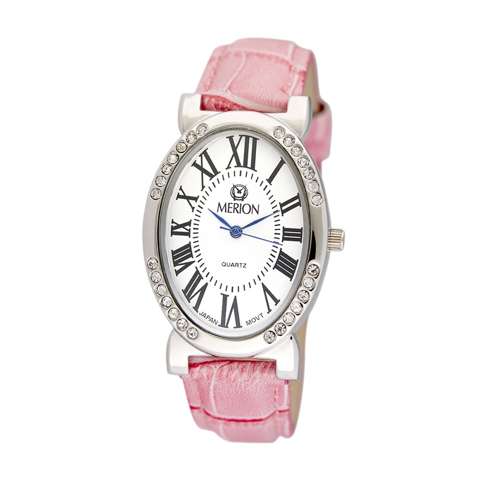 Ceas de dama MERION argintiu, curea piele, 30 mm