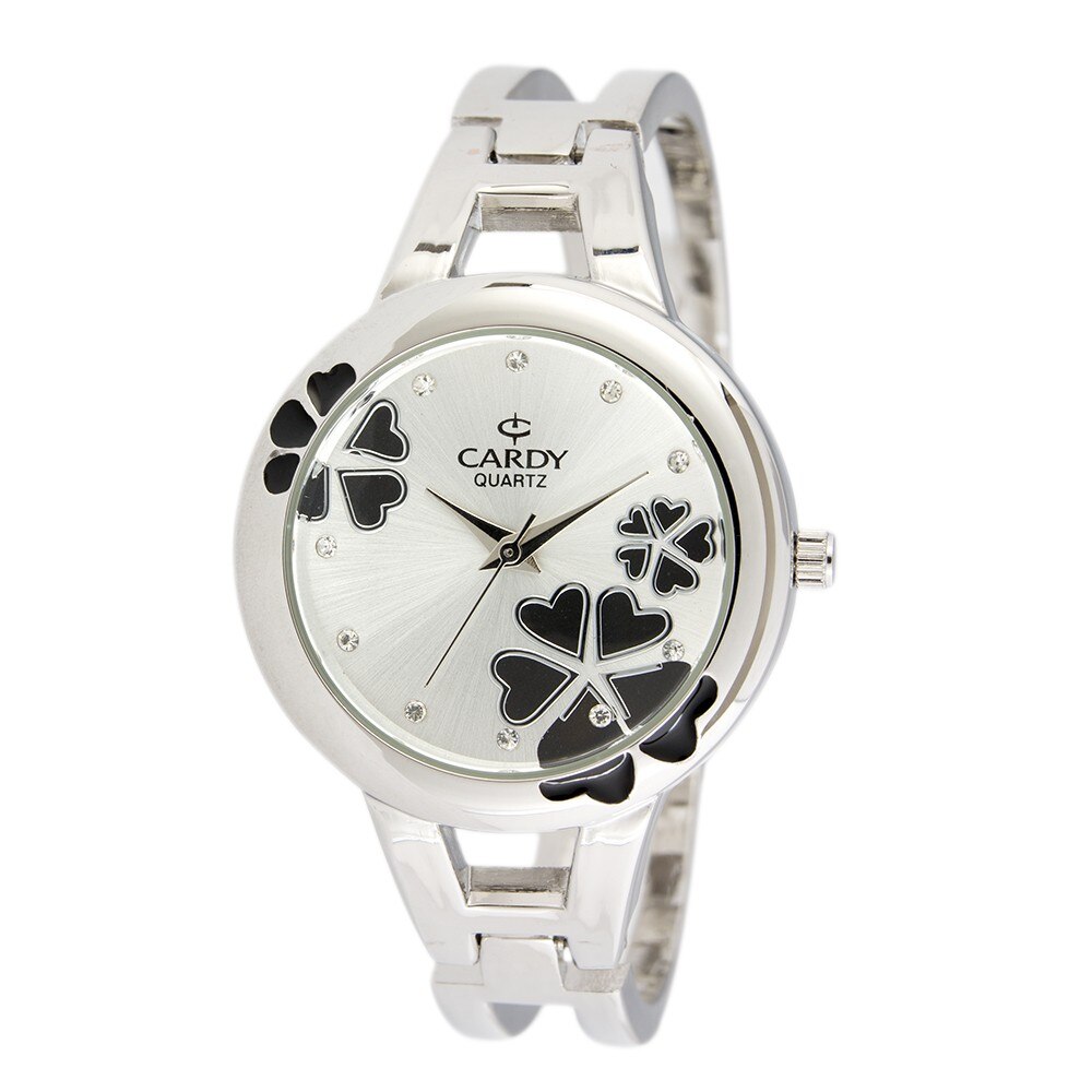 Ceas CARDY colier de dama, argintiu, 32 mm