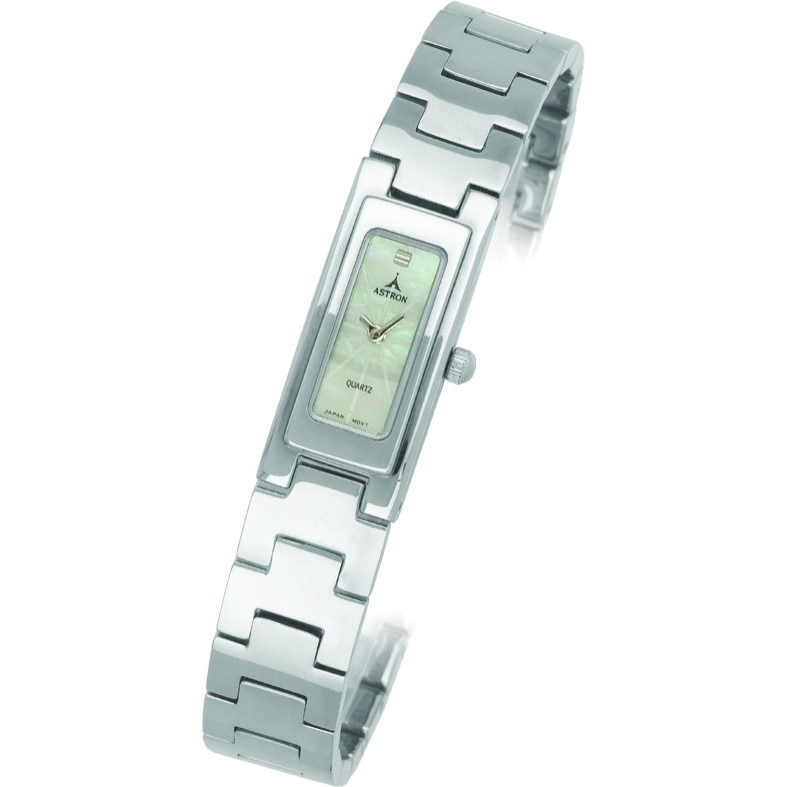 Ceas de dama ASTRON, culoare argintie, forma patrata, 26x12 mm