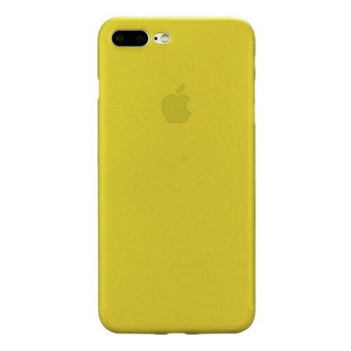 Husa de protectie pentru iPhone 7 Plus, protectie spate, capac de protectie, bumper, Galben-transparent