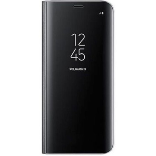 Husa flip cover Clear View Case pentru Samsung Galaxy J3 2017, Negru