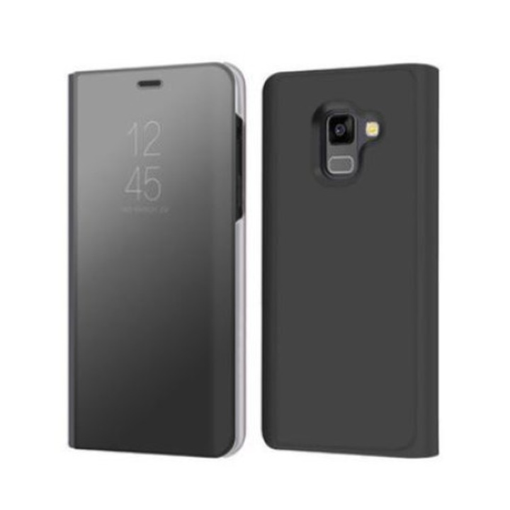 Калъф Flip, Clear View Case, за Samsung Galaxy A8 2018, черен