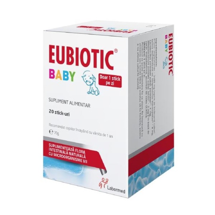 Supliment alimentar Eubiotic baby, 20 stick-uri