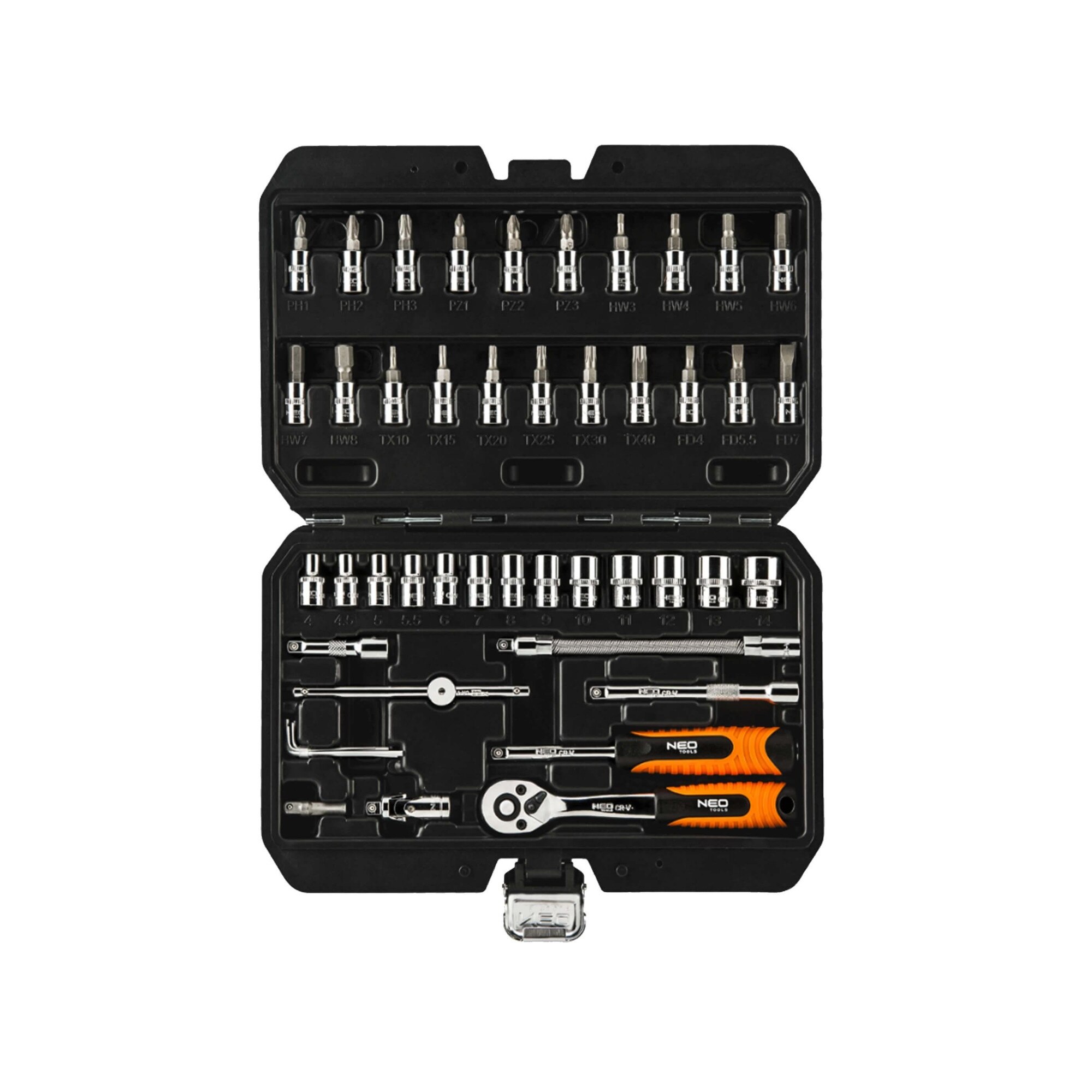 Trusa scule chei tubulare 1/4