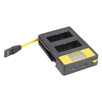 Incarcator smart DUAL USB LCD PATONA pentru 2 acumulatori Fuji NP-W126 NP-W126s Incarcator smart DUAL USB LCD PATONA pentru 2 acumulatori Fuji NP-W126 NP-W126s