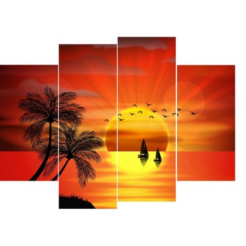 Tablou multicanvas 4 piese Natura 3, (120 x 90 cm) Tablou multicanvas 4 piese Natura 3, (120 x 90 cm)
