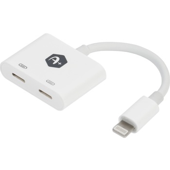 Adaptor lightning- 2 porturi lightning - audio + incarcare Adaptor lightning- 2 porturi lightning - audio + incarcare