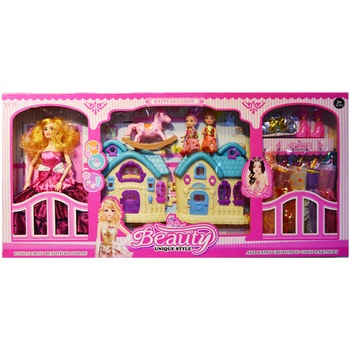 Papusi Beauty Style cu garderoba , casuta si accesorii , Robentoys Papusi Beauty Style cu garderoba , casuta si accesorii , Robentoys