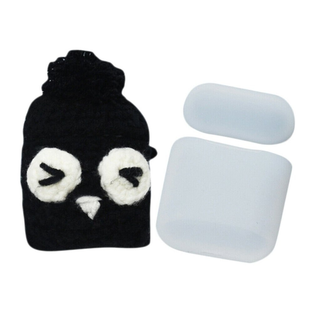 Set Husa Apple AirPods 1gen /2 gen, Silicon + Textil, Owl
