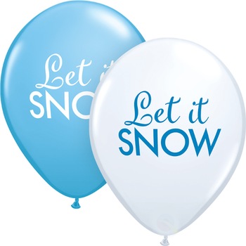 Baloane latex 11'' - Let it Snow, Qualatex 97491, set 6 buc Baloane latex 11'' - Let it Snow, Qualatex 97491, set 6 buc