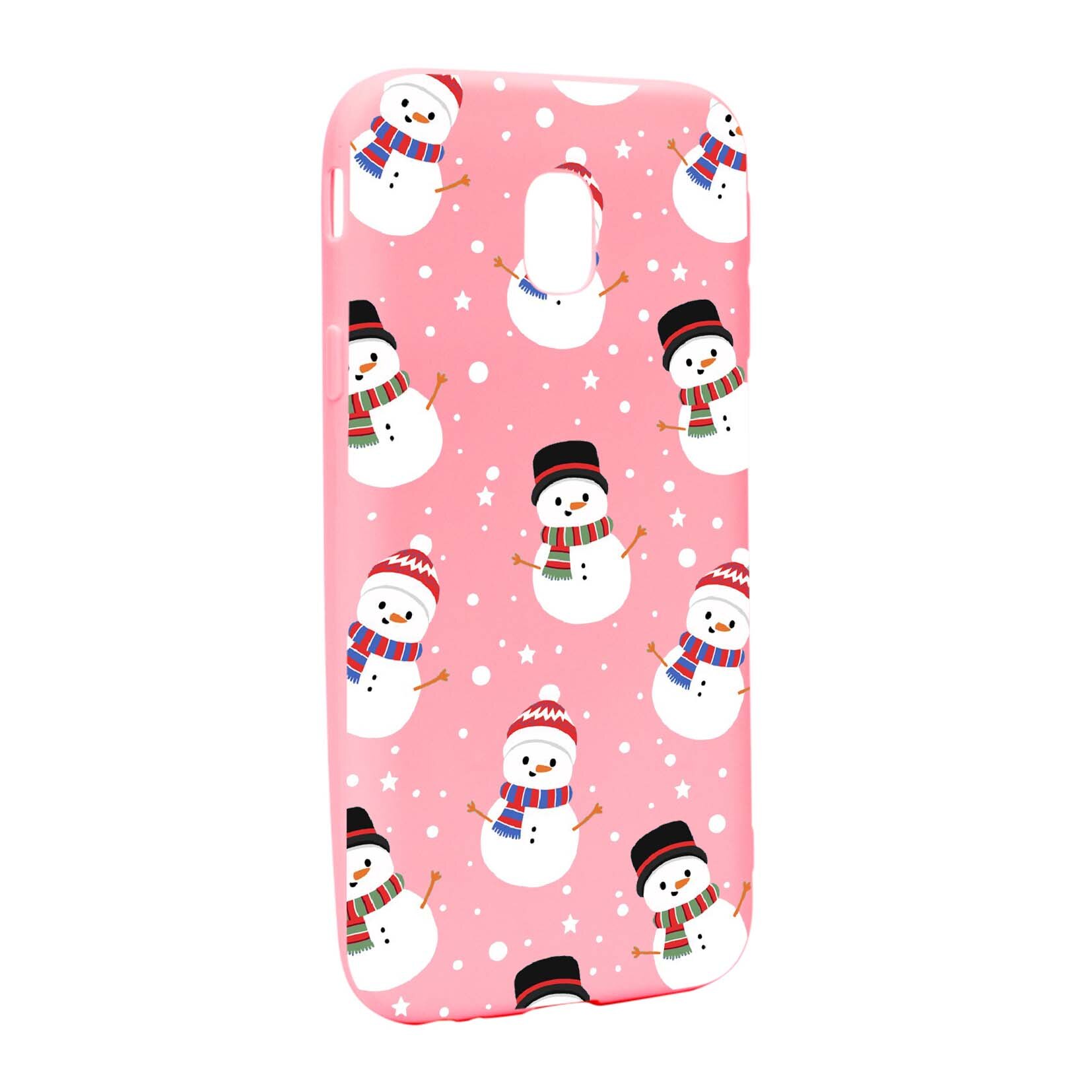 Husa de protectie Craciun, Christmas Snowman pentru Samsung Galaxy J7 2017, rezistenta la uzura, anti-alunecare, din silicon Premium, P351