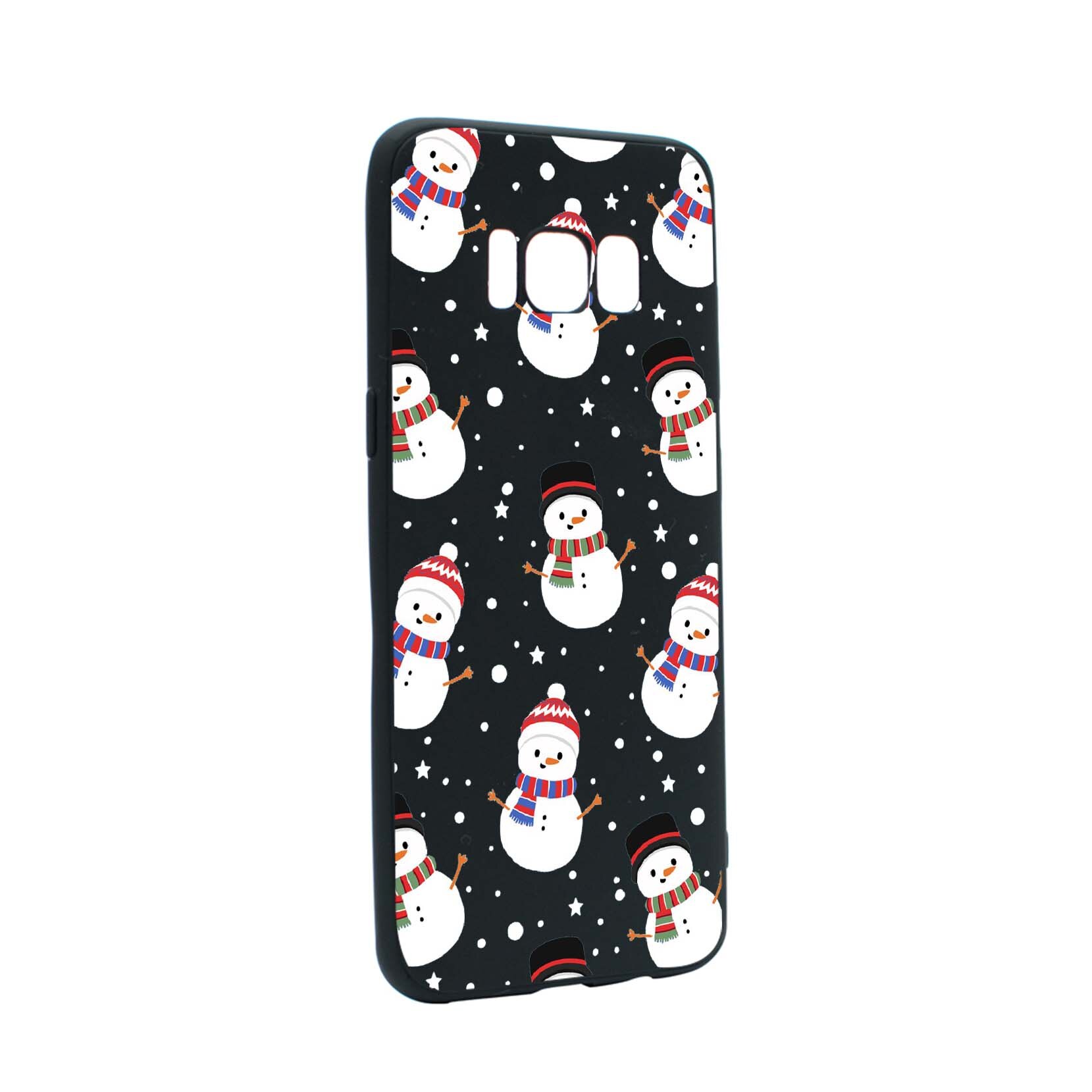 Husa de protectie Craciun, Christmas Snowman pentru Samsung Galaxy S8 Plus, rezistenta la uzura, anti-alunecare, din silicon Premium, B351