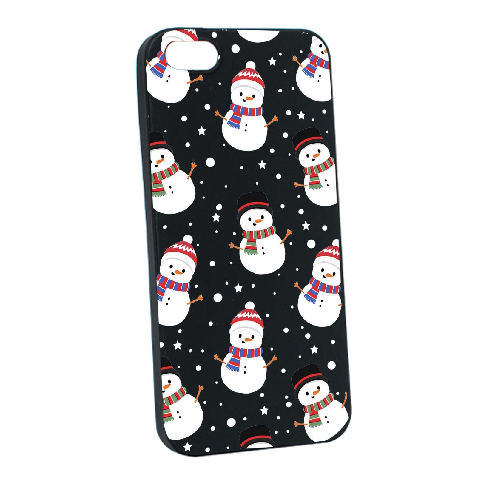 Husa de protectie Craciun, Christmas Snowman pentru Apple iPhone SE / 5S / 5, rezistenta la uzura, anti-alunecare, din silicon Premium, B351