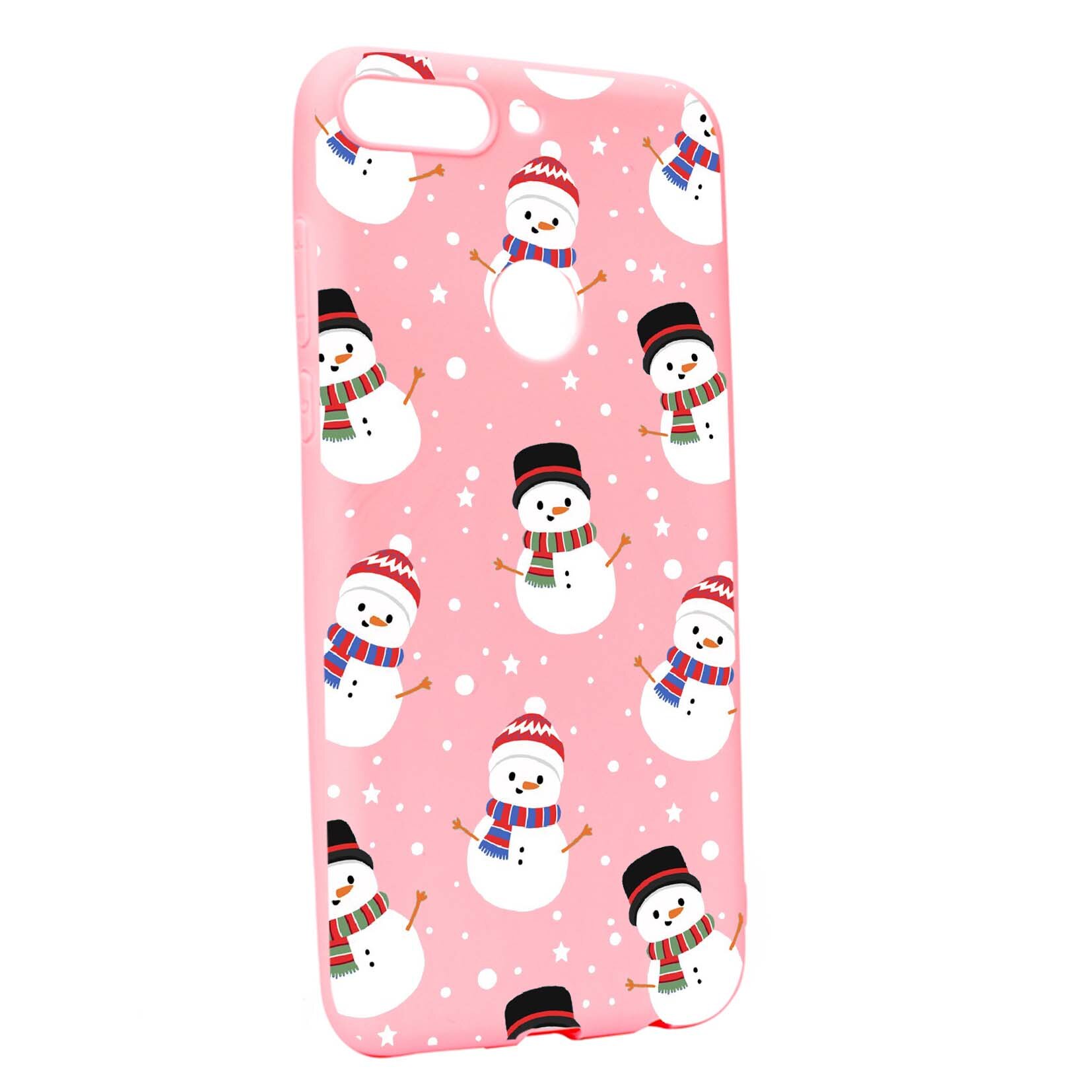 Husa de protectie Craciun, Christmas Snowman pentru OnePlus 5T, rezistenta la uzura, anti-alunecare, din silicon Premium, P351