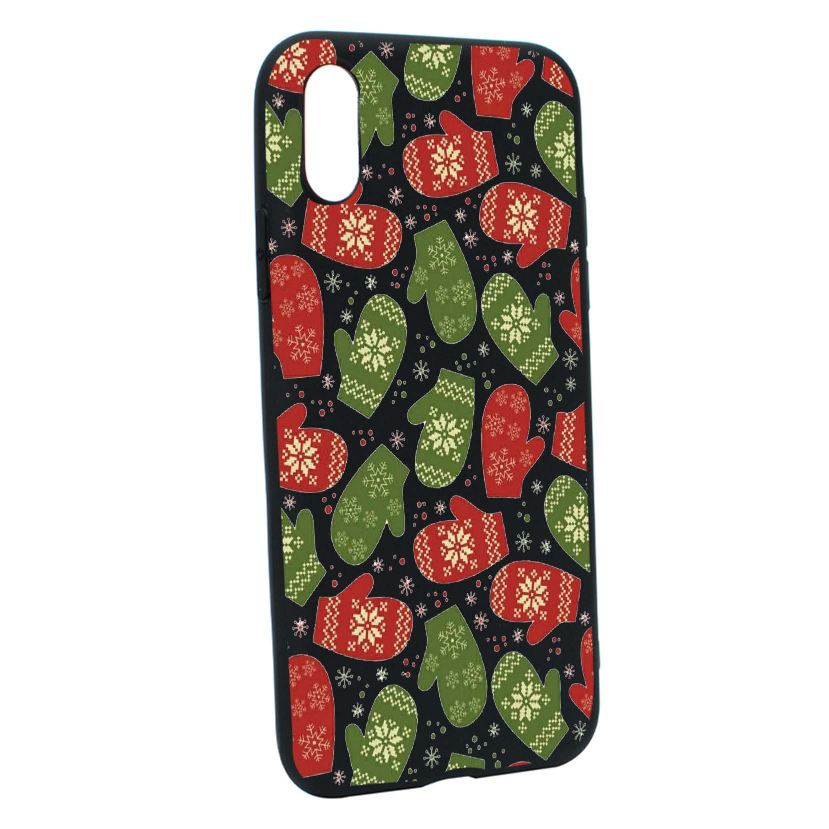 Husa de protectie Craciun, Christmas manus pentru Apple iPhone XS / X, rezistenta la uzura, anti-alunecare, din silicon Premium, B352
