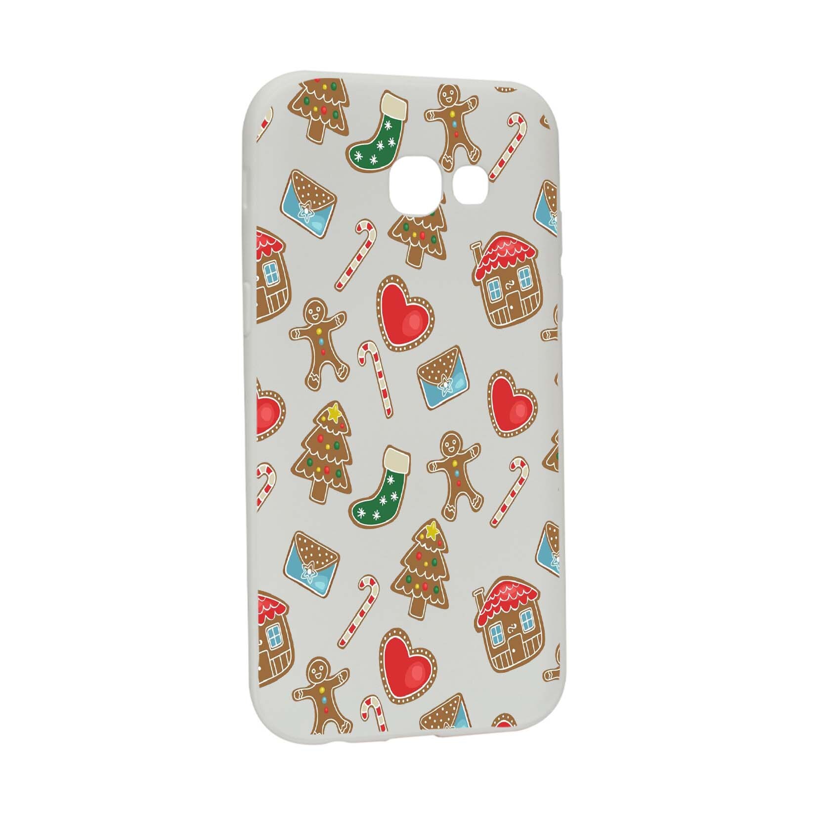 Husa de protectie Craciun, Christmas sweets pentru Samsung Galaxy A3 2017, rezistenta la uzura, anti-alunecare, din silicon Premium, W353