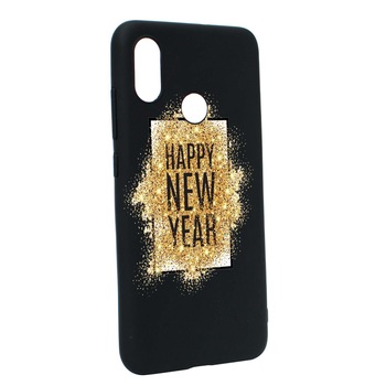 Husa de protectie Happy New Year pentru Xiaomi Mi A2 Lite / Redmi 6 Pro, rezistenta la uzura, anti-alunecare, din silicon Premium, B355 Husa de protectie Happy New Year pentru Xiaomi Mi A2 Lite / Redmi 6 Pro, rezistenta la uzura, anti-alunecare, din silicon Premium, B355