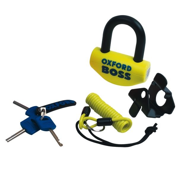 Antifurt bicicleta OXFORD Boss, Otel/PVC, 3 chei, Galben