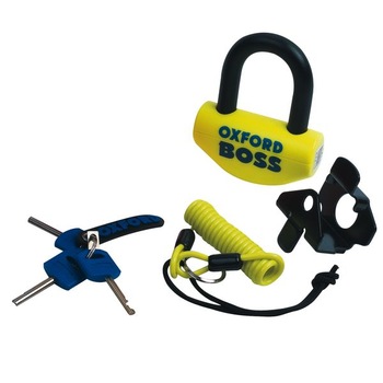 Antifurt bicicleta OXFORD Boss, Otel/PVC, 3 chei, Galben Antifurt bicicleta OXFORD Boss, Otel/PVC, 3 chei, Galben