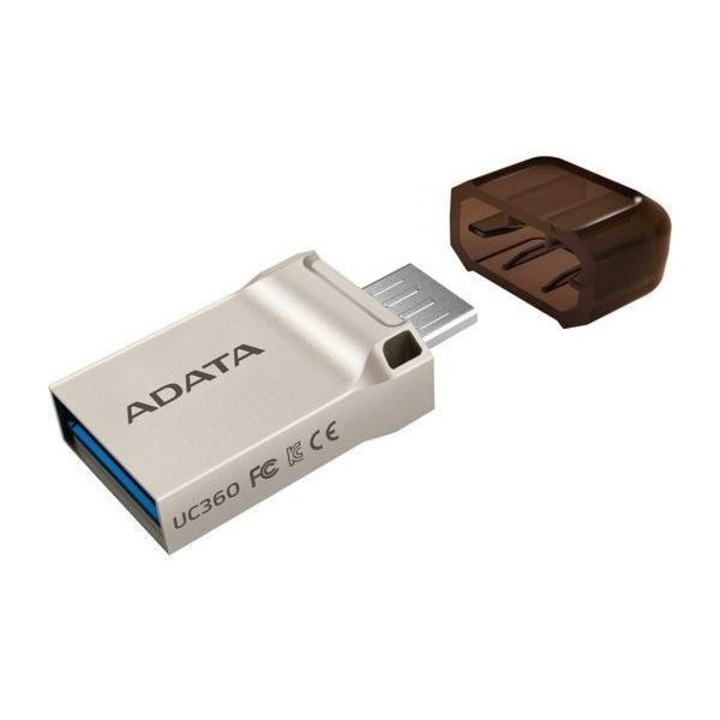 Adata pendrive 16gb, uc360, usb 3.1 - otg, arany