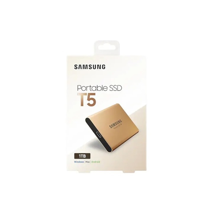 Samsung portable ssd 1tb solid state disk, t5, rose gold