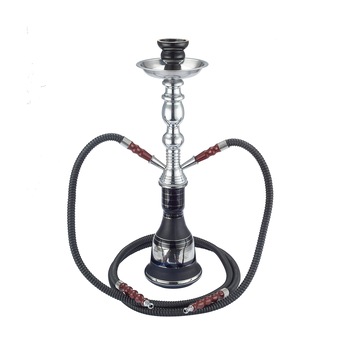 Narghilea Champ - AL Malik Melloul Black SILVER (50 cm, doua furtunuri) Narghilea Champ - AL Malik Melloul Black SILVER (50 cm, doua furtunuri)