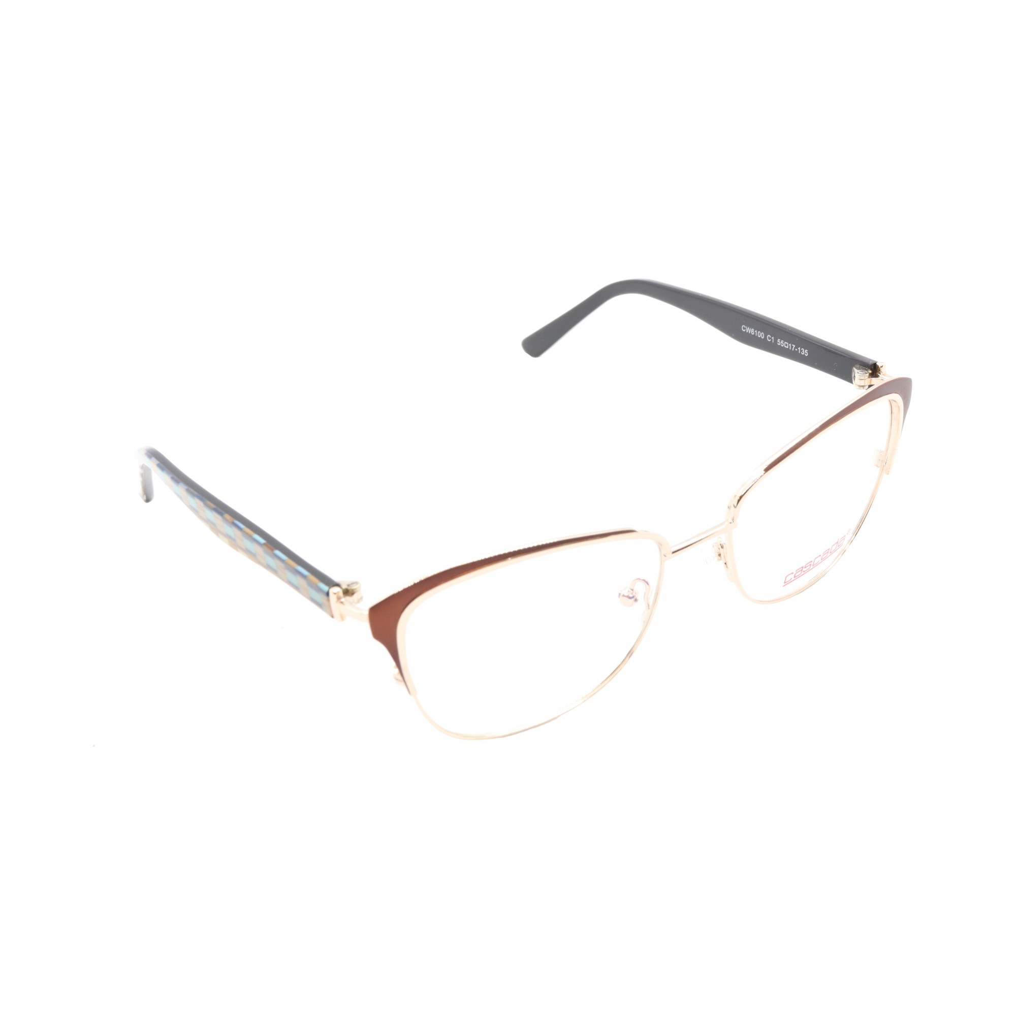 Rame ochelari de vedere, Cascada, Dama, CW6100, 55mm, Maro/Auriu