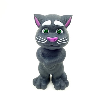 Jucarie interactiva Talking Tom, cu sunete la atingere, inregistrare/repetare sunete, gri, 20 cm Jucarie interactiva Talking Tom, cu sunete la atingere, inregistrare/repetare sunete, gri, 20 cm