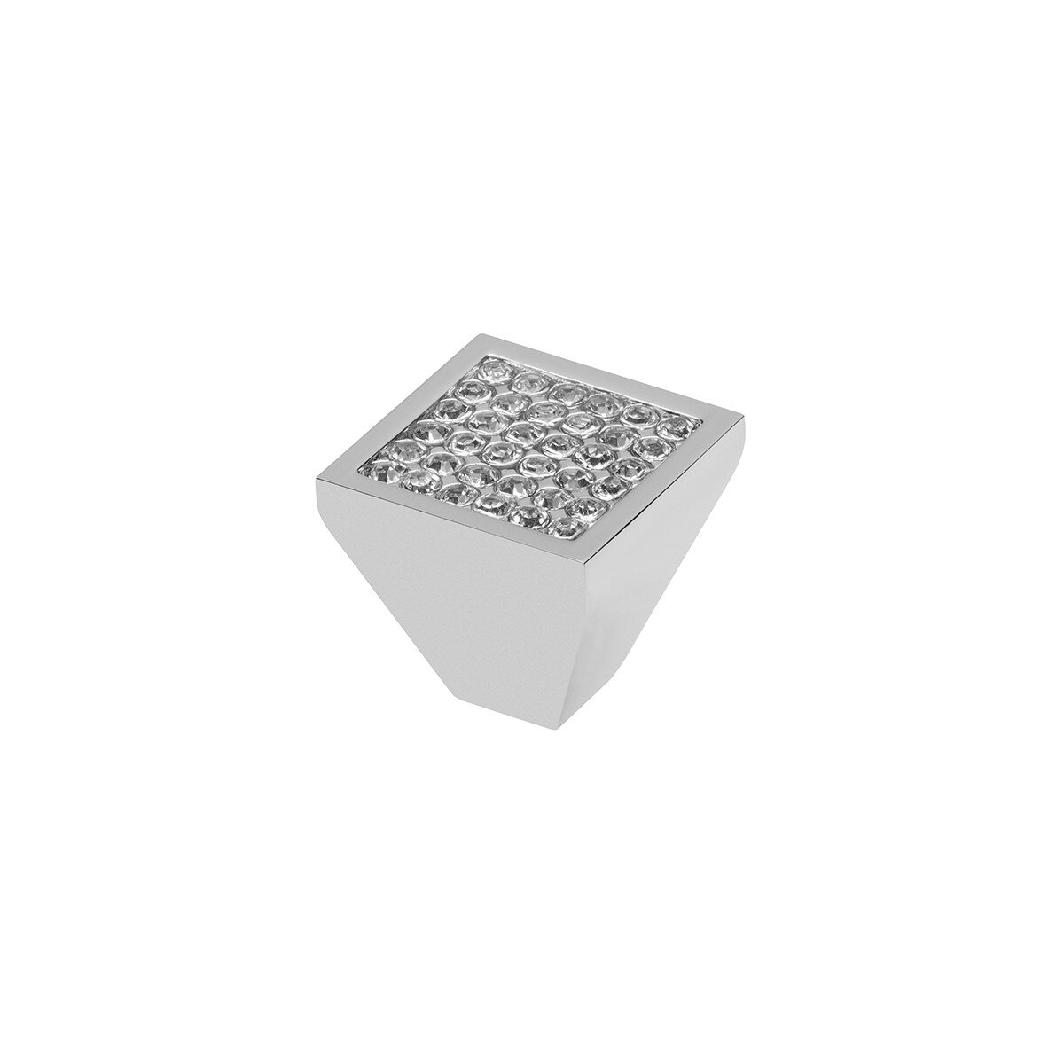 Buton mobilier Glamour Crystal 30x28.5 mm