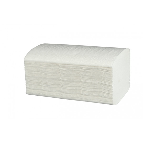 Prosoape pliate V, albe, celuloza, 2 straturi, 23x25 cm, 160 buc/pach, 20 pach/bax