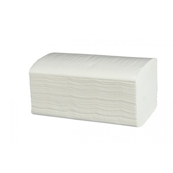 Prosoape pliate V, albe, celuloza, 2 straturi, 23x25 cm, 160 buc/pach, 20 pach/bax Prosoape pliate V, albe, celuloza, 2 straturi, 23x25 cm, 160 buc/pach, 20 pach/bax