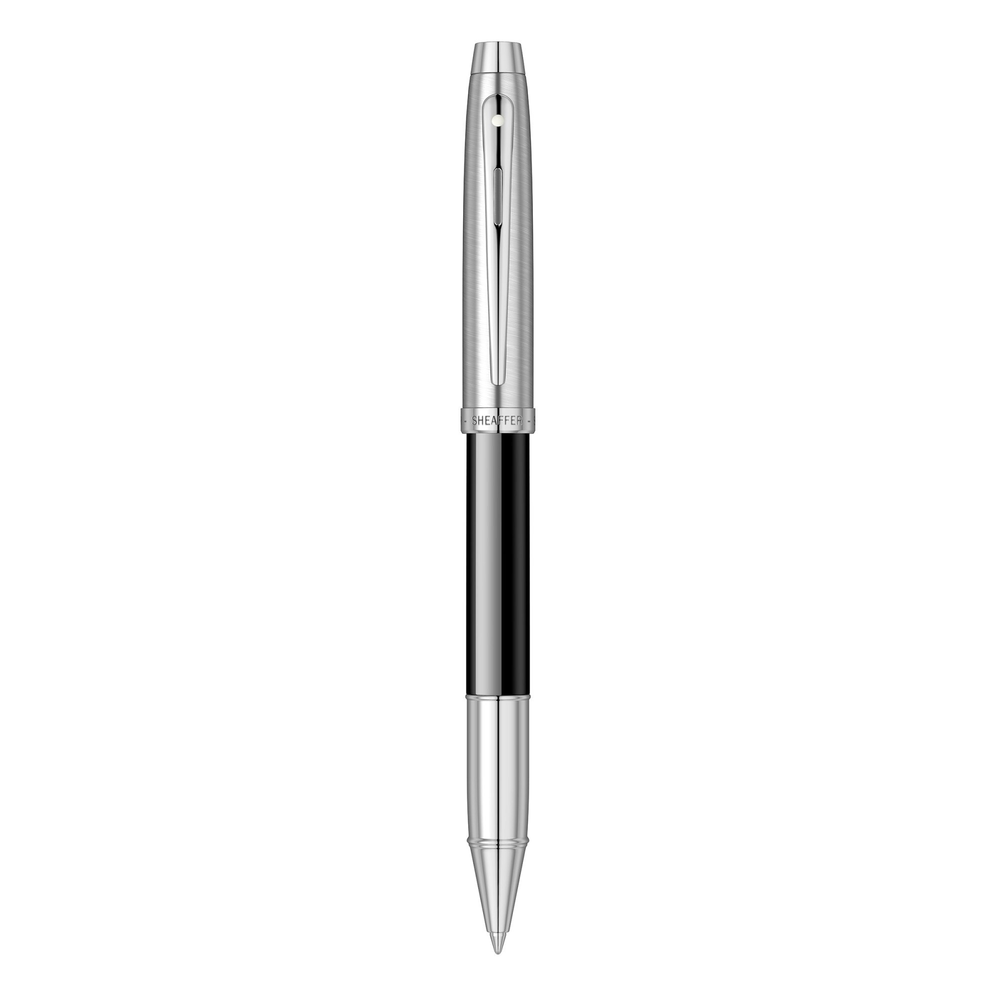 Roller Sheaffer 100 Glossy Black & Brushed Chrome NT, negru