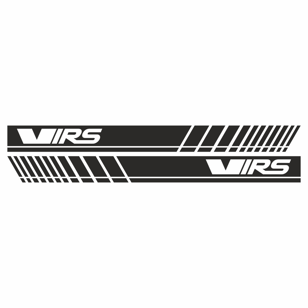 Set Stickere decorativ tuning, auto, skoda VRS, pentru praguri, Negru, dimensiune sticker 150 x 13,5 cm, 2 buc
