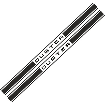 Set Stickere decorativ tuning, auto, Renault dacia Duster , pentru praguri, Negru, 200 x 12 cm, 2 buc Set Stickere decorativ tuning, auto, Renault dacia Duster , pentru praguri, Negru, 200 x 12 cm, 2 buc